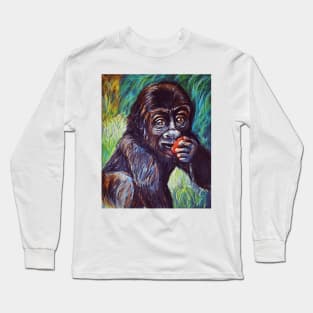 The Sasquatch Child and The Strawberry Long Sleeve T-Shirt